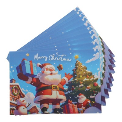 Unique Bargains Christmas Greeting Card Multicolor 4.5x3.1Inch 10 Pcs