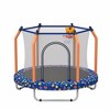 Whisen 55” Kids’ Trampoline with Safety Net, Foam-Covered Poles, Double-Sided Zipper and Basketball Hoop - 2 of 4