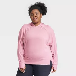 Women's Plus Size Modal Hooded Sweatshirt - All in Motion™ Light Pink 4X