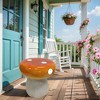 SEVOBAL Mushroom Statue Stool Outdoor Garden Forest Base Courtyard Lawn Courtyard Decoration Indoor Party Festival Kid Gift, Orange, 13"*13"*13.8" - 4 of 4