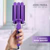 JOHN FRIEDA Triple Barrel Hair Waver – Foldable Tourmaline Ceramic, 4 Temps, 25mm Barrels, Fast Heat-Up, Auto Shut-Off, Beachy Waves - 4 of 4
