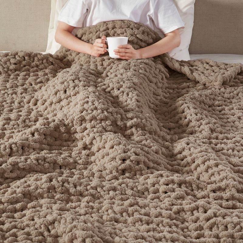50"x60" Chenille Chunky Knit Throw Blanket - Madison Park, 4 of 10