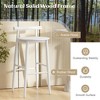 Tangkula Bar Height Stools Set of 4 Bar Chair w/ Acacia Wood Frame Supporting Legs - 3 of 4