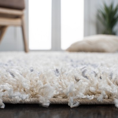 Fontana Gray Hand-knotted Shag Square Rug
