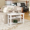 VYNXARIA White Bamboo Shoe Bench: 3 - Tier, Cushioned & Adjustable for Every Room - 2 of 4