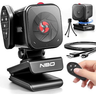 NBD 2K Webcam for PC & Laptop, Autofocus Camera with Remote Control, Dual AI Noise-Canceling Mics & Privacy Cover