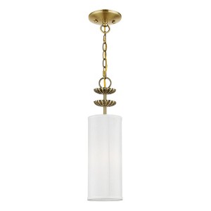 Livex Lighting Brookdale 1 - Light Pendant in  Antique Brass - 1 of 1