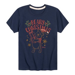 Boys' - Winnie the Pooh - Pooh Wishes A Beary Christmas Short Sleeve Graphic T-Shirt - 1 of 4