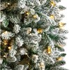 Nearly Natural 7-ft Slim Flocked Montreal Fir Artificial Christmas Tree with 300 Warm White LED Lights and 995 Bendable Branches - 3 of 4