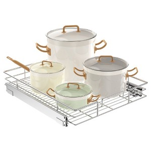 LOVMOR Pull Out Cabinet Organizer, Cabinet Pull Out Shelves 20" W x 21" D, Heavy Duty Cabinet Drawers Slide Out Kitchen - 1 of 4