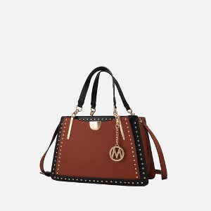 MKF Collection Aubrey Color Block Women's Satchel Bag by Mia K - 1 of 4