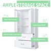 PAGED Storage Cabinet Modern Bathroom Organizer with 2 Drawers, Adjustable Shelves and Door Shelves, Freestanding Storage Unit for Room - 4 of 4
