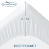 Aoibox Waterproof Twin XL Mattress Protector 2 Pack Noiseless Breathable Fitted Sheet Pad Cover Machine Washable 14 Inch - 3 of 4
