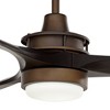 52" Casa Vieja Rustic Farmhouse 3 Blade Indoor Ceiling Fan with Dimmable LED Light Remote Control Oil Rubbed Bronze Matte Black Wood for Living Room - 3 of 4