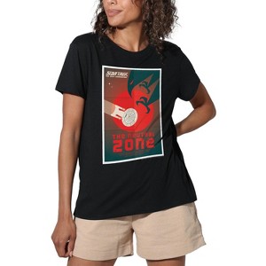 Women's Star Trek Tng Season 1 Episode 26 Loose T-Shirt Black - 1 of 4