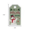 HomeRoots 16" X 9" Green And White Metal Christmas Snowman Hanging Wall Decor - 3 of 4