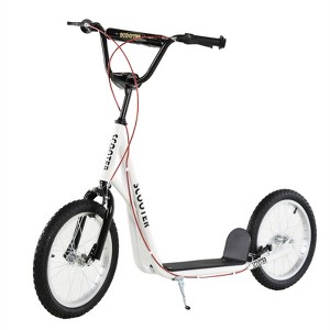 VisioGear Kick Scooter for Kids 5+, Big Wheel Kids Scooter with Adjustable Height Handlebar, White, 54.8"*22.8"*35.5" - 1 of 4