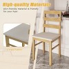 Set of 2 Wooden Dining Chairs with Slatted Backrest, Scandinavian Upholstered Side Chairs for Dining Room or Living Room-Koiai - 2 of 4