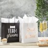 Juvale 20 Pack Bride and Groom Gift Bags for Wedding, Groomsmen, Bridesmaid, Reads Team Bride and Team Groom, 8 x 4 x 9 In - 4 of 4