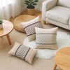 REGALWOVEN Geometry Weave Patchwork Throw Pillow Covers for Sofa Farmhouse Living Room Decor 2 Pcs - 4 of 4