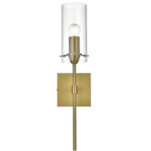 Elegant Lighting Elsreth 4.5 Inch Wall Sconce Clear Shade in Satin Gold - 1 of 4