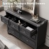 7 Drawer Dresser,Large Wooden Storage Chest of Drawers with Exquisite Metal Handles - 4 of 4