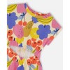 Deux par Deux Girl Printed French Terry Dress Fruits on Yellow Background - 4 of 4