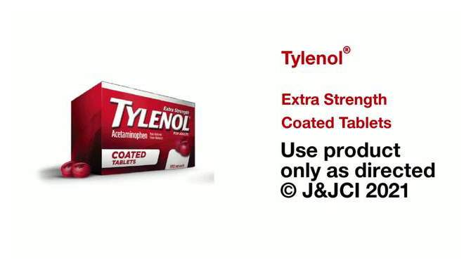 Tylenol Extra Strength Coated Tablets - Acetaminophen - 24ct, 2 of 9, play video
