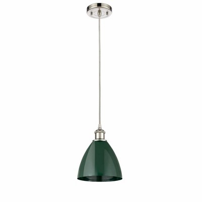 Plymouth Dome - 1 Light Cord Hung Mini Pendant In Industrial Style-11.25 Inches Tall and 7.5 Inches Wide