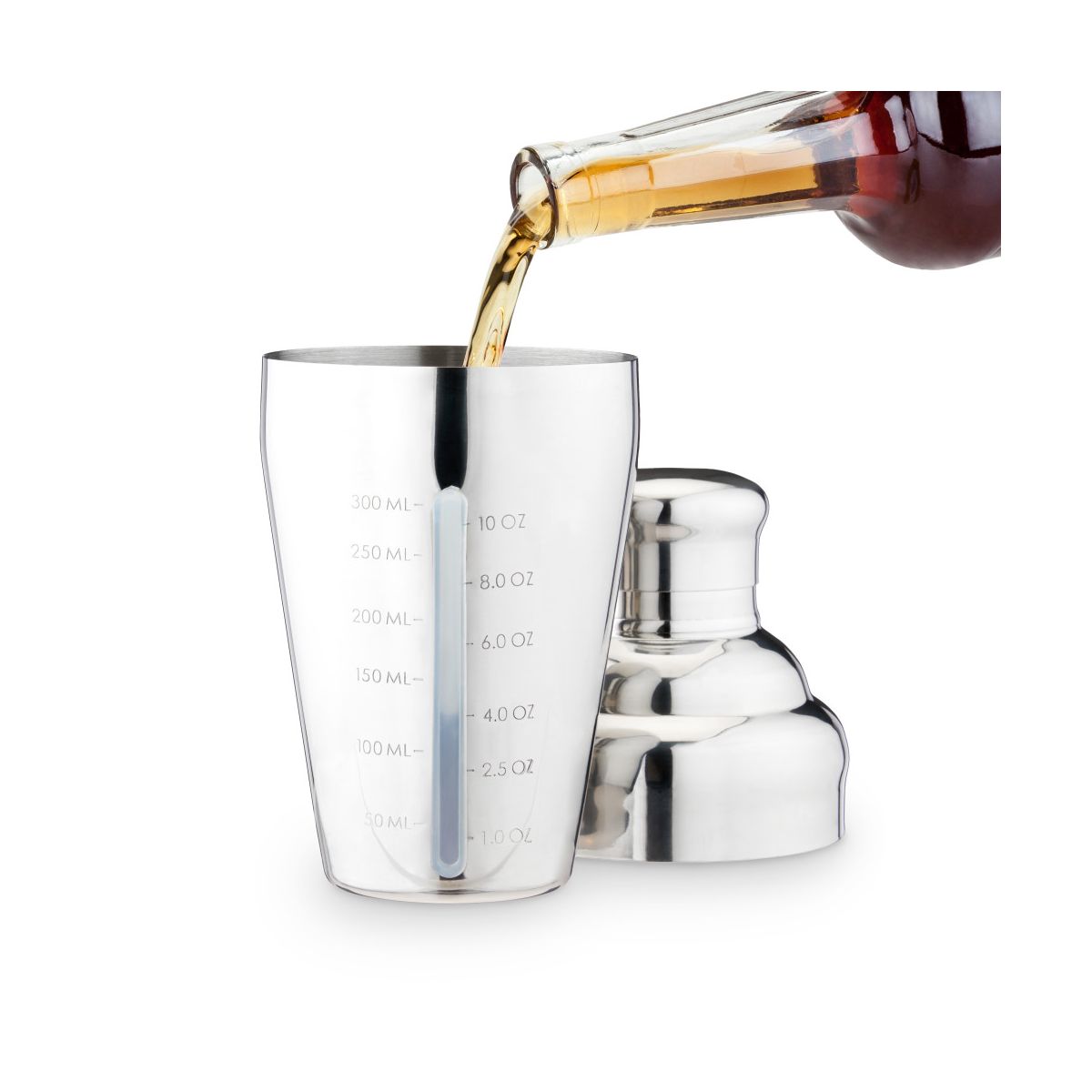True Vista Measured Cocktail Shaker, 14 oz Stainless Steel with Built-in Strainer & Jigger Cap, Clear Window with Measurements, Home Bartender Gifts - thumbnail 7