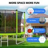 KWPZQEB Trampoline for Kids, Outdoor Kids Trampoline w/ Safety Enclosure & Ladder, Heavy Duty Jumping Mat w/ Basketball Hoop for Backyards, 8/12/14FT - 4 of 4