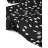 INSPIRE CHIC Women's Polka Dots 3/4 Sleeve Casual Button Front Shirt - 4 of 4