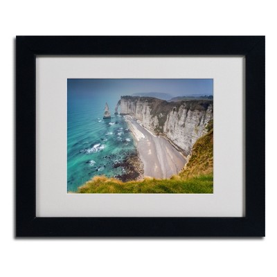 Trademark Fine Art -Mathieu Rivrin 'Etretat In the Fog' Matted Framed Art