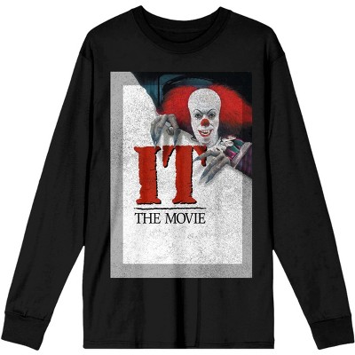 It (1990) Original Movie Poster Women's Black Long Sleeve Tee : Target