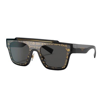 Dolce & Gabbana Dg 6185 501/87 Unisex Square Sunglasses Black/gold 55mm :  Target