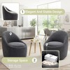 Modern Barrel Swivel Chairs with Concealed Storage, Round Upholstered Accent Chairs - 3 of 4