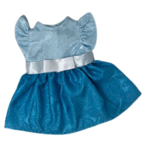 Doll Clothes Superstore Blue Flowers Dress Compatible With 18 Inch