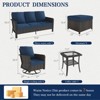 SUGOLD 6-Piece Hand Woven Wicker Patio Conversation Set with Blue Cushions - 2 of 4