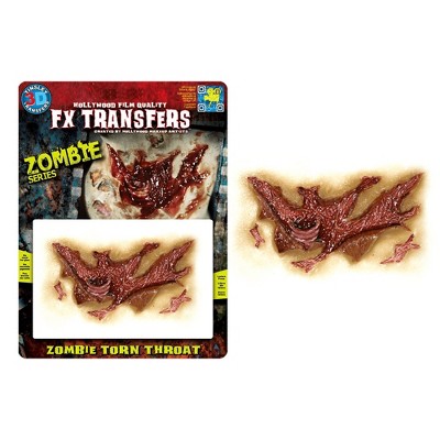 Tinsley Transfers Zombie Torn Throat Fx Transfer Costume Accessory