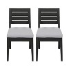 Sapphtopaz Patio Dining Chairs Outdoor Dining Chairs with Cushions, Right Arm for Garden, Backyard, Balcony - 4 of 4