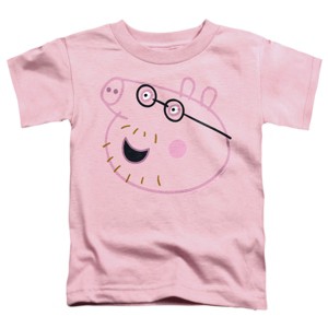 Toddler Boys' Peppa Pig Pink Out Daddy Pig Face T-Shirt - 1 of 3