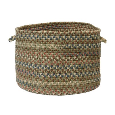 Colonial Mills CV69 14 by 14 by 10-Inch Cedar Cove Storage Basket, Olive