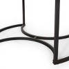 Sapphtopaz Modern Nesting Coffee Table Round Dining Table with Marbling Top and Gold Base, Coffee Tables for Living Room, Bedroom - 2 of 4
