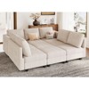 Belffin Corduroy Modular Sectional Sleeper Sofa 9 Seat Convertible with Storage Ottomans Modular Sectional Couch Bed for Living Room - 3 of 4