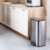 Kitchen Trash Can, Stainless Steel Garbage Can With Soft-Close Lid & Removable Inner Basket, Heavy Duty Hands-Free Odor-Proof Step Trash Can - 3 of 4