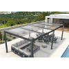 PURPLE LEAF Louvered Pergola Outdoor Aluminum Pergola with White Adjustable Rainproof Roof Grey Frame Hardtop Gazebo for Patio Deck Garden - 2 of 4
