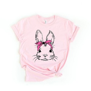 Simply Sage Market Women's Bunny With Bandana Short Sleeve Graphic Tee - 1 of 3