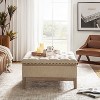 Flora Upholstered Storage Cocktail Ottoman with solid wood legs | HULALA HOME - 2 of 4