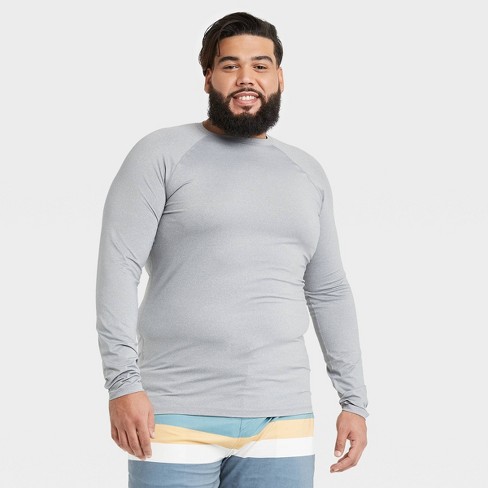 Men's Big & Tall Slim Fit Long Sleeve Rash Guard Swim Shirt - Goodfellow &  Co™ Gray 2xlt : Target