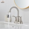 CASAINC 4 in. Centerset Double Handle Bathroom Faucet with 360° Swivel Spout, Stainless Steel Pop-up Drain in Oil Rubbed Bronze - 2 of 4